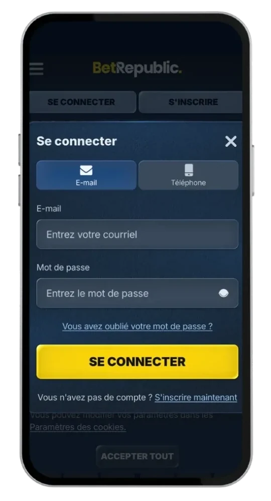 Slot Bet Republic su smartphone